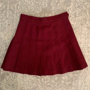 American Apparel Burgundy Tennis Skirt